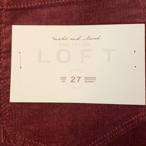 LOFT Pants - LOFT Modern Skinny Burgundy Cords LOFT Pants - LOFT Modern Skinny Burgundy Cords